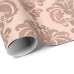 Rose Gold Blush Pink Modernes Glam Damask Geschenkpapier<br><div class="desc">Sonderverpackungspapier</div>