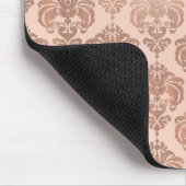 Rose Gold Blush Pink Modernes Glam Damask Mousepad (Ecke)
