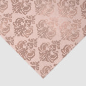 Rose Gold Blush Pink Modernes Glam Damask Seidenpapier (Ausschnitt)