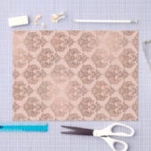 Rose Gold Blush Pink Modernes Glam Damask Seidenpapier (Handwerk)