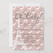 Rose Gold Blush Pink Paris Oh Baby Dusche Einladung (Vorderseite)