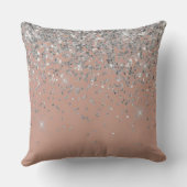 Rose Gold Blush Pink Silver Glitter Better Togethe Kissen (Rückseite)