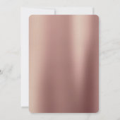 Rose Gold Blush Pink Stripes Glitz Hochzeit Einladung (Rückseite)