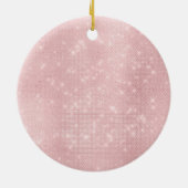 Rose Gold - Blush Pink Weihnachtsmann Monogramm Keramik Ornament (Hinten)