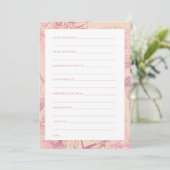 Rose Gold Blush Rosa Brautparty Beratung Einladung (Stehend Vorderseite)