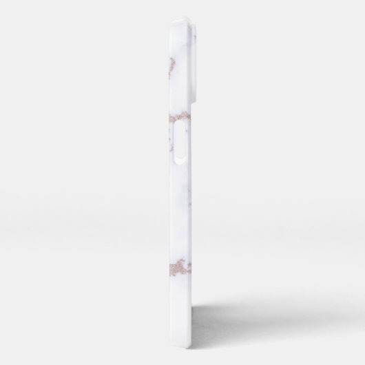 Rose Gold & Blush Rosa Marmor Subtil Personalisier iPhone Hülle (Rechte Seite)