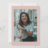 Rose Gold Blush Script Sweet 16 Birthday Foto Inv Einladung (Rückseite)