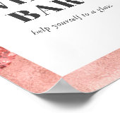 Rose Gold, Blush & Sequin Brautparty Bar Poster (Ecke)