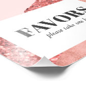 Rose Gold, Blush & Sequin Brautparty Favoriten Fotodruck (Ecke)