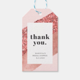 Rose Gold, Blush & Sequin Brautparty Geschenkanhänger