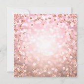 Rose Gold Blush Sweet 16 Sechzehn Glitzer Lichter Einladung (Rückseite)