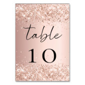 Rose gold blush  tischnummer (Vorderseite)