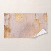 Rose Gold Blush und Gold Textur Badhandtuch Set (Handtuch)
