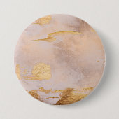Rose Gold Blush und Gold Textur Button (Vorderseite)