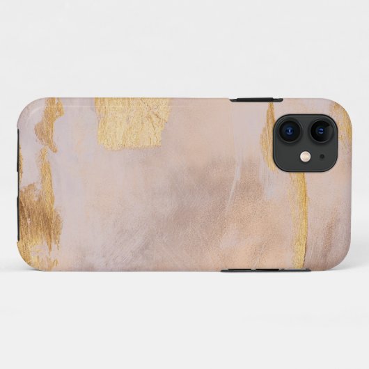 Rose Gold Blush und Gold Textur Case-Mate iPhone Hülle (Rückseite (Horizontal))