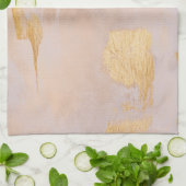Rose Gold Blush und Gold Textur Geschirrtuch (Gefaltet)