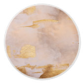 Rose Gold Blush und Gold Textur Keramikknauf (Vorderseite)
