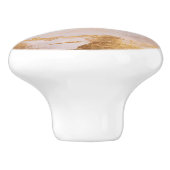 Rose Gold Blush und Gold Textur Keramikknauf (Seitenansicht)