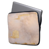 Rose Gold Blush und Gold Textur Laptopschutzhülle (Vorderseite Links)
