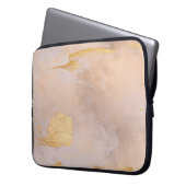 Rose Gold Blush und Gold Textur Laptopschutzhülle (Vorderseite Links)