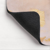 Rose Gold Blush und Gold Textur Mousepad (Ecke)