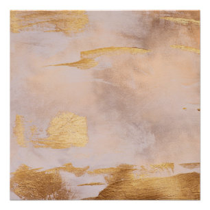 Rose Gold Blush und Gold Textur Poster