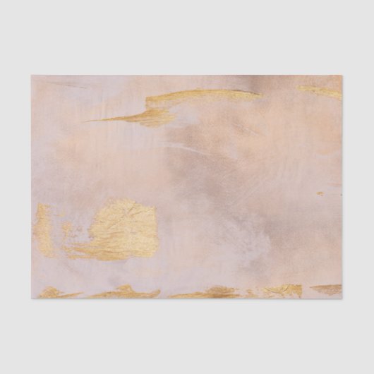 Rose Gold Blush und Gold Textur Seidenpapier (Vorderseite)