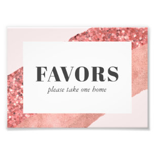 Rose Gold, Blush und Pailletten Geschenke zur Brau Fotodruck