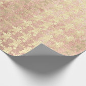 Rose Gold Blush Weihnachtsgebäck Typ Rosa Geschenkpapier (Ecke)