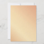 Rose Gold Blüte 50. Hochzeitstag Luxus Einladung (Rückseite)