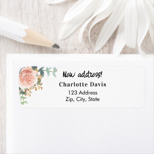 Rose Gold Blüte verschoben neue Rücksendeadresse (Insitu)