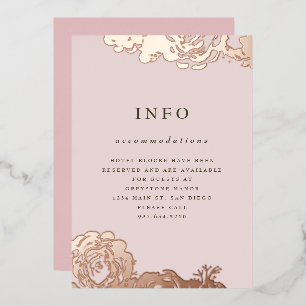 Rose Gold Blüten Einladung