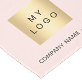 Rose Gold - Blütenlogo Kurzer Tischläufer (Ecke)