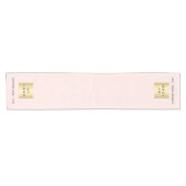 Rose Gold - Blütenlogo Kurzer Tischläufer (Horizontal)