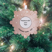 Rose gold-blütige Firmenlogo Ornament Karte