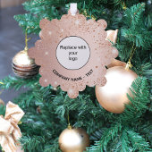 Rose gold-blütige Firmenlogo Ornament Karte