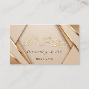 Rose Gold Body Care Logo WELLNESS-CENTER Wellenpap Visitenkarte