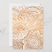 Rose Gold Bohemische Musterschülerparty Einladung (Rückseite)