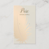 Rose Gold Boho Feather Earring Visitenkarte (Vorderseite)