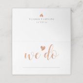 Rose Gold Boho Hochzeiten Platzkarten (Außenseite Aufgefaltet)
