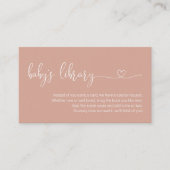 Rose Gold Book Request - Baby Shower Einladung (Vorderseite)