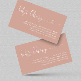 Rose Gold Book Request - Baby Shower Einladung