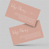 Rose Gold Book Request - Baby Shower Einladung