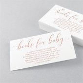 Rose Gold Book Request - Baby Shower Einladung