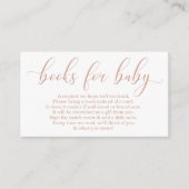 Rose Gold Book Request - Baby Shower Einladung (Vorderseite)