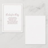 Rose Gold Books für Babyeinlage Begleitkarte (Vorne/Hinten)
