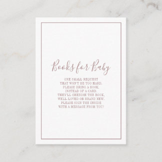 Rose Gold Books für Babyeinlage Begleitkarte