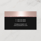 Rose Gold Border Makeup Artist Friseur Stylist Sal Visitenkarte (Rückseite)