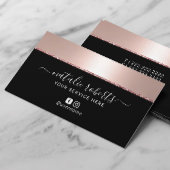 Rose Gold Border Makeup Artist Friseur Stylist Sal Visitenkarte