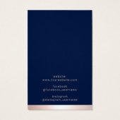 Rose Gold Border Navy Blauer Schmuck Earring Displ (Rückseite)